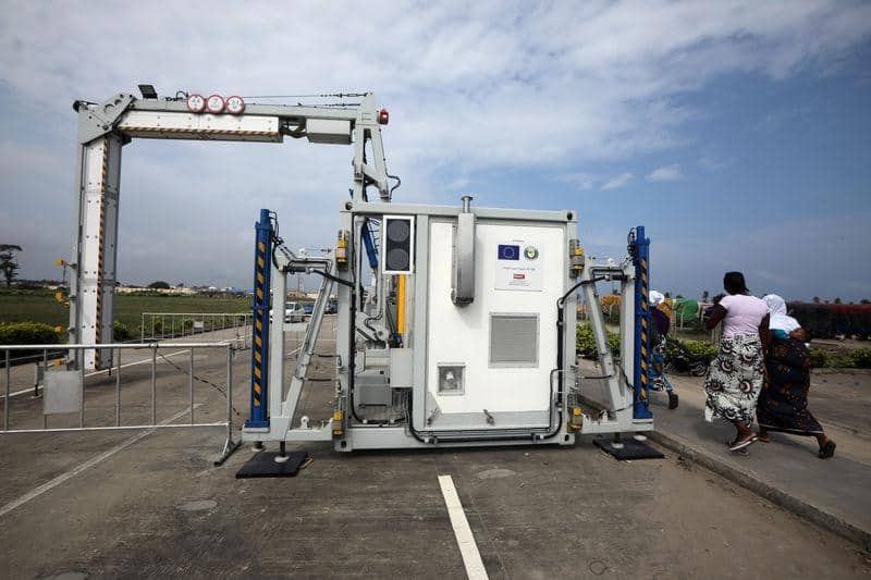 A scanner at Nigerian border