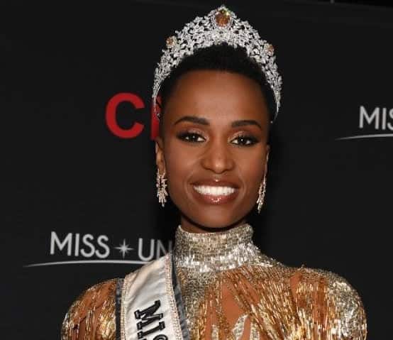 Miss Universe Zozibini Tunzi accepts the black and white challenge