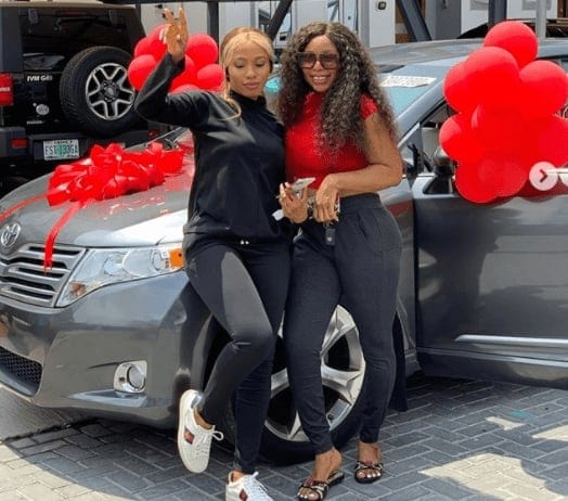Mercy Eke gifts her sister brand new Venza car for her birthday