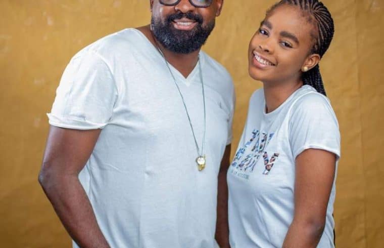 Actor and movie producer, Kunle Afolyan shares lovely photos of himself and his kids as he celebrates daughter, Eyiyemi's birthday