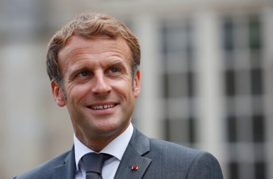 french president emmanuel macron meets abu dhabi's crown prince sheikh mohammed bin zayed al nahyan in fontainebleau