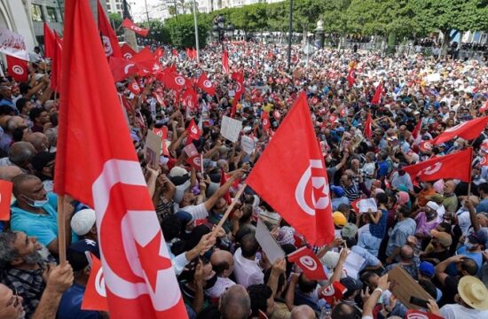 Tunisians protest against President Saied's extraordinary measures