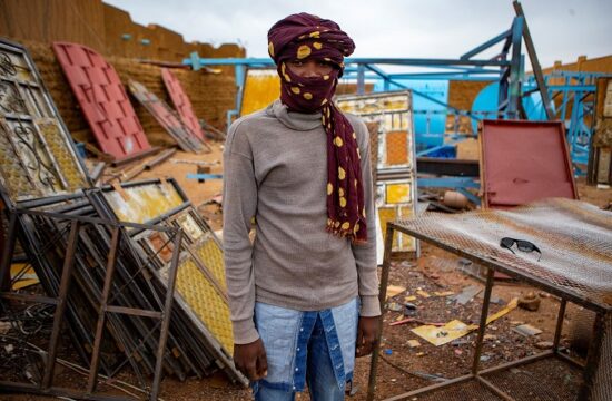 aliou, who was recruited by armed groups in northern mali and spent three years with them until unicef and its partners helped him leave, is pictured at a workshop, in mali