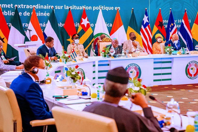 leaders from west africa met to discuss the coup attempts in guinea and mali