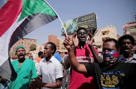 protesters march into the streets of khartoum causing clashes