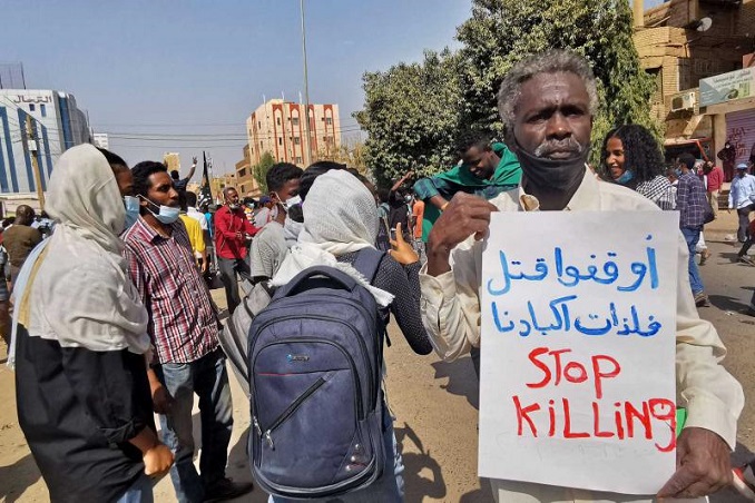 hundreds take to the streets in sudan to protest the united nations
