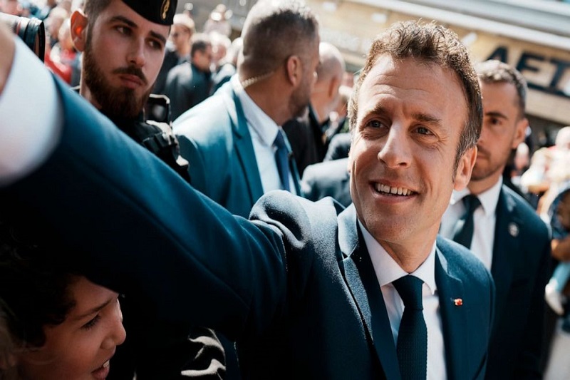 in guinea bissau, macron was warmly welcomed