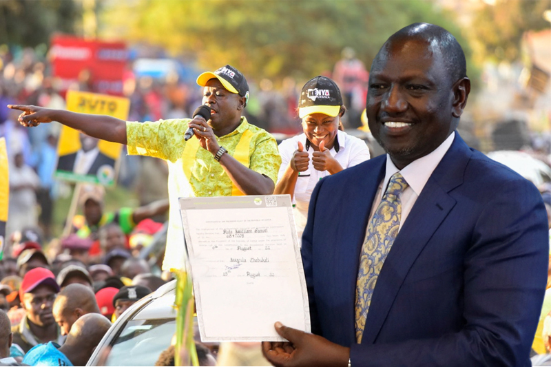 ruto kenyas vice president was declared the winner of the election