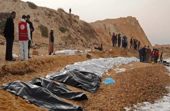 a mass grave in libya with 42 bodies was found.