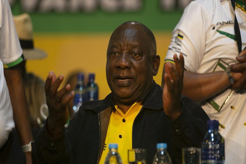 ramaphosa was re elected by the anc of south africa.
