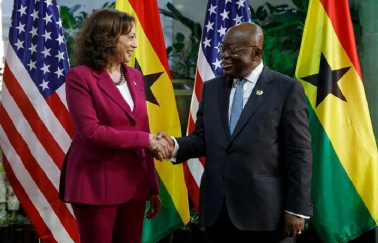 harris meets ghana's president and makes aid and investment commitments