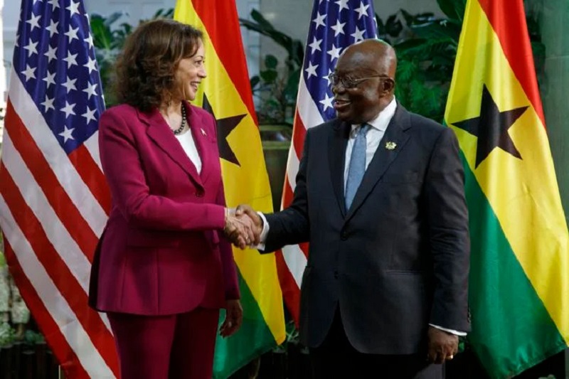 harris meets ghana's president and makes aid and investment commitments