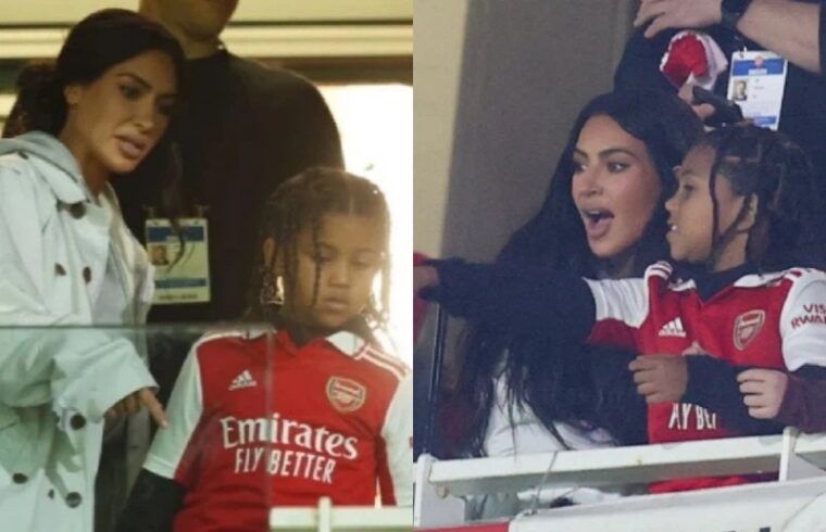 why kim kardashian is attending arsenal's match against sporting