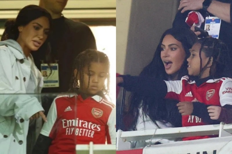 why kim kardashian is attending arsenal's match against sporting