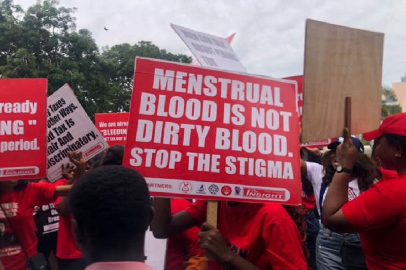 ghanaians disrupt parliament over sanitary pad taxes