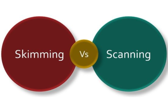 exploring 10 differences between skimming and scanning
