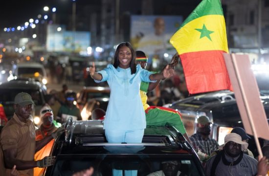 senegal presidential election supporters celebrate amidst early trends