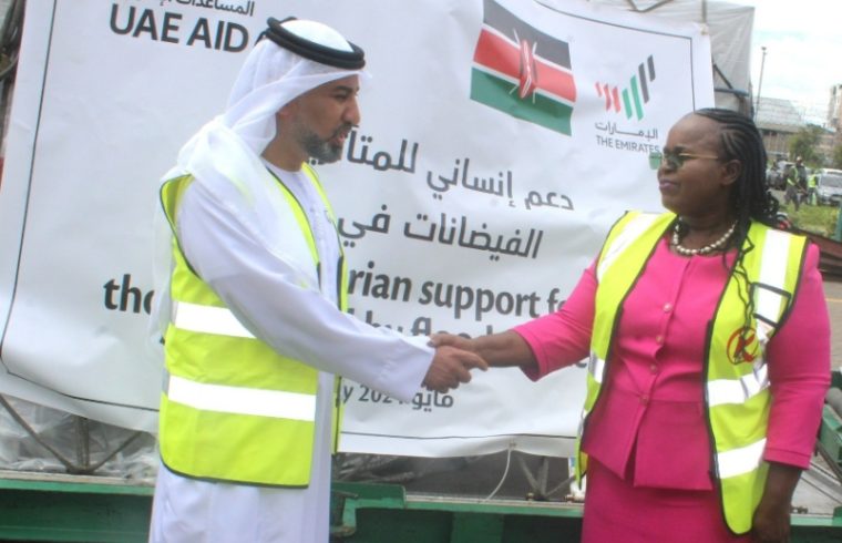 for flood victims in kenya the uae delivered 40 tons of rescue supplies