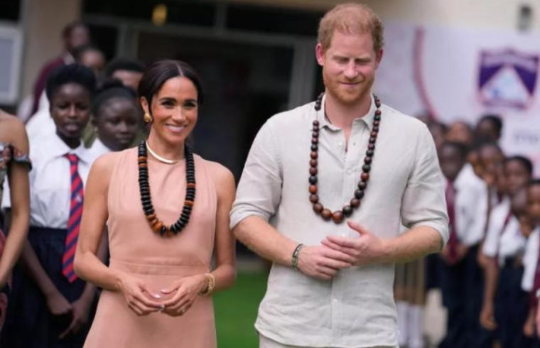 harry and meghan touched down in nigeria