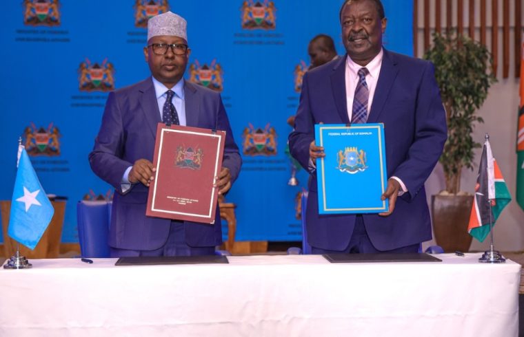 kenya and somalia have signed a pact that covers political consultations education and defense