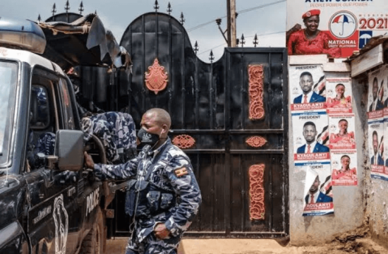 ahead of scheduled demonstrations, ugandan security forces seal opposition party headquarters.