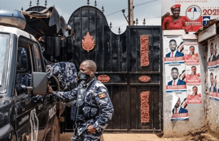 ahead of scheduled demonstrations, ugandan security forces seal opposition party headquarters.