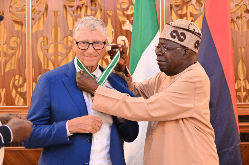 tinubu honours bill gates with nigerias top award cfr for global health contributions